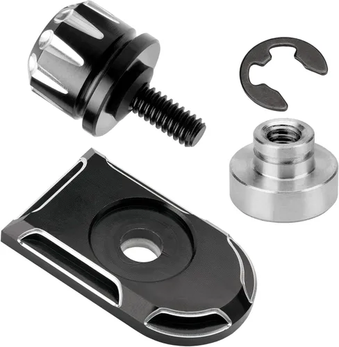Miniatura 9 de Perno de asiento de motocicleta, tuerca de tuerca de repuesto para Harley Touring Sportster Dyna Softail Road King Electra Street Glide 1996-2023