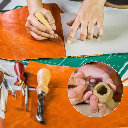 Miniatura 7 de uxcell Cuchillo de tallado de madera, cincel de herramienta de acero de alta velocidad de 0.307 in de gran punta para escultura de bricolaje