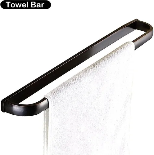 Miniatura 5 de WINCASE Accesorios de baño de bronce, juego de barra de toalla aceitada de 24 pulgadas, hardware de 4 piezas ORB toallero portarrollos de papel