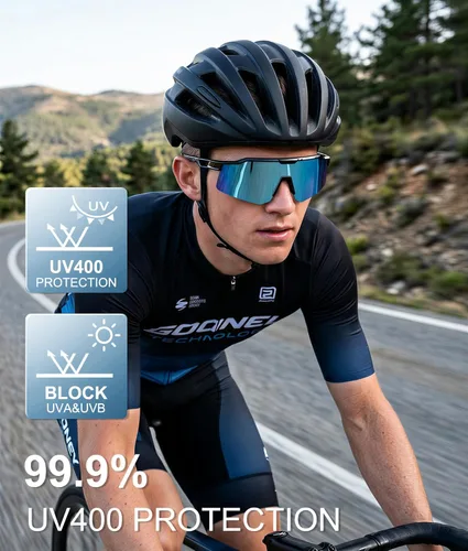 Miniatura 4 de OULAIQI Gafas de sol de ciclismo para hombres y mujeres, lentes de sol de béisbol juveniles, diseño ligero, protección UV400, gafas deportivas