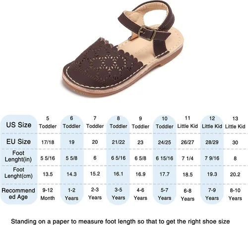 Miniatura 60 de THEE BRON Sandalias cómodas para niñas, zapatos para niños, sandalias rellenas