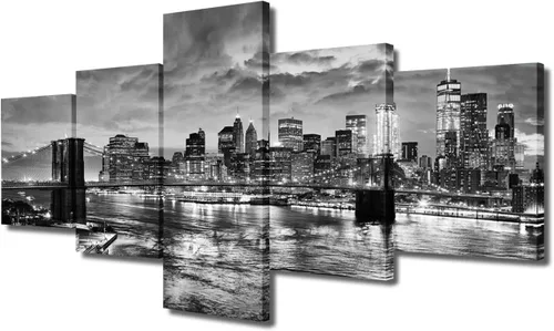Miniatura 101 de TUMOVO Fotos en lienzo de Estados Unidos, Cincinnati, Ohio, Skyline at Dusk para tu sala de estar, impresiones de paisaje urbano de rascacielos