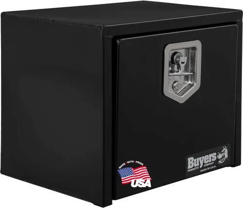 Miniatura 35 de Buyers Products 1703349 - Caja de acero negro para debajo de la carrocería con pestillo de mango en T, 14 x 12 x 18 pulgadas, caja de herramientas