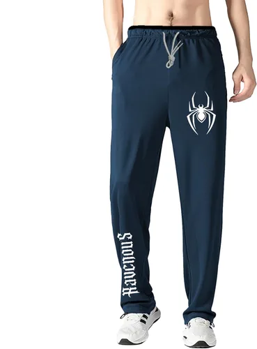 Miniatura 14 de Pantalones deportivos para hombre con bolsillos con cremallera, pantalones deportivos ligeros, pantalones de entrenamiento holgados atléticos