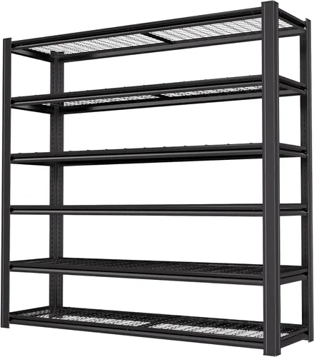 Miniatura 12 de 62" W x 24" D x 84" H Estantería de Garaje de Metal Resistente, Estantes de Almacenamiento de 3500LBS, Estantes de Metal Ajustables