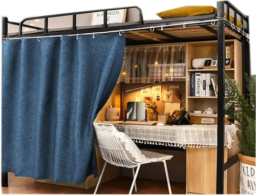 Miniatura 12 de Dorm Home - Cortinas opacas para literas, gruesas y sólidas, cortina de cama, tela para dosel de cama, para hombres y mujeres, cama individual