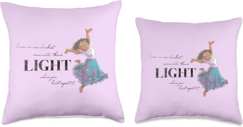 Miniatura 3 de Disney 100 Anniversary Encanto Mirabel D100 - Almohada ligera, 16 x 16 pulgadas, multicolor