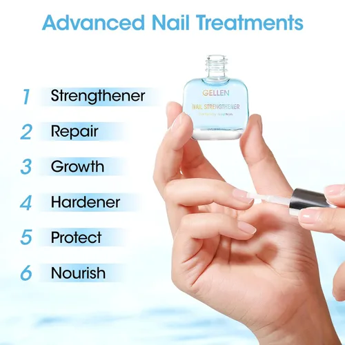 Miniatura 5 de GELLEN Fortalecedor de uñas con aroma a océano, suero de crecimiento de reparación de uñas Pro Care 8 en 1 para uñas finas y dañadas, acabado claro
