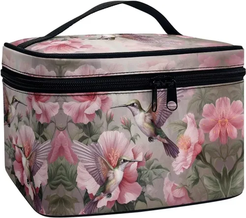 Miniatura 30 de Flashideas Bolsa de maquillaje para cosméticos Almacenamiento vertical Bolsa de maquillaje de viaje de gran capacidad, Caballo Azteca 1