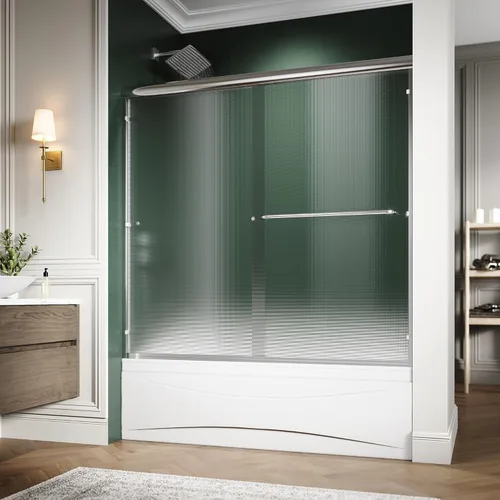 Miniatura 17 de Puerta de regadera corrediza semi-sin marco ELEGANT 60 pulgadas de ancho x 72 pulgadas de alto, puerta de regadera para baño con vidrio transparente