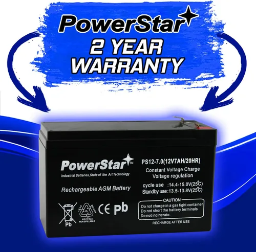 Miniatura 2 de PowerStar Batería 7AH para PS-1290-PS-1290 Batería SLA recargable de 12 voltios 9 amperios hora