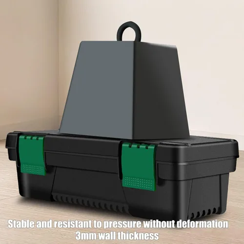Miniatura 5 de Caja de herramientas pequeña Cajas de herramientas de plástico de 10 pulgadas con asa Bandeja extraíble con doble cerradura Caja de herramientas