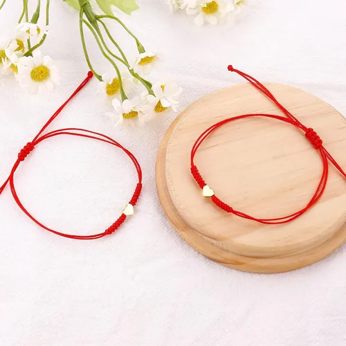 Miniatura 11 de Regalos para el día de la madre para mamá, hilo rojo, para madre e hija, juego de 2 pulseras de corazón a juego para mamá y yo, pulsera roja