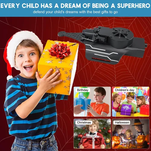 Miniatura 4 de Lanzador de Telarañas de Spiderman, Lanzador de Telarañas con Guantes, Juego de Rol de Superhéroe Realista y Seguro Divertido para Hombres y Niños