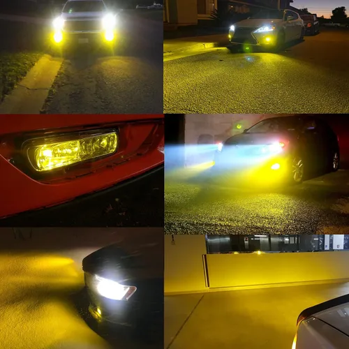 Miniatura 3 de Alla Lighting Bombillas LED antiniebla de 3800 lm 899 880, base PG13 superbrillante 884 885 887 893 H27 H32, ETI 56-SMD (amarillo dorado de 3000 K)