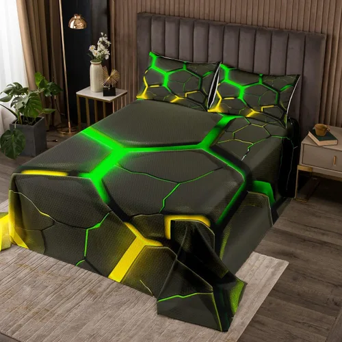 Miniatura 6 de Homewish Juego de colcha de 3 piezas con estampado de león en 3D de pareja de leones para niños, adolescentes, con temática de animales salvajes