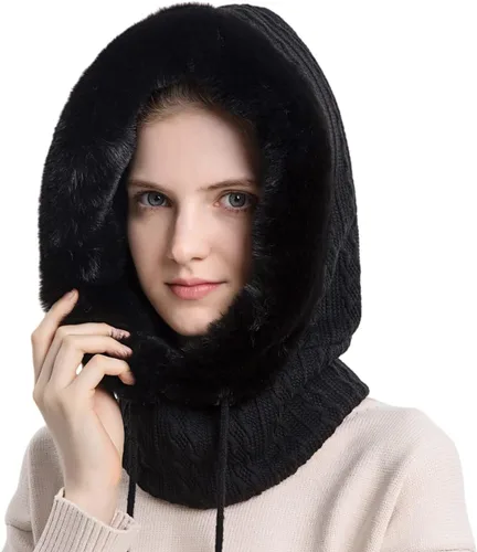 Miniatura 41 de HUAMULAN Gorro de invierno de una pieza para mujer, pasamontañas de forro polar, pasamontañas, máscara facial, bufanda, orejeras, esquí, nieve