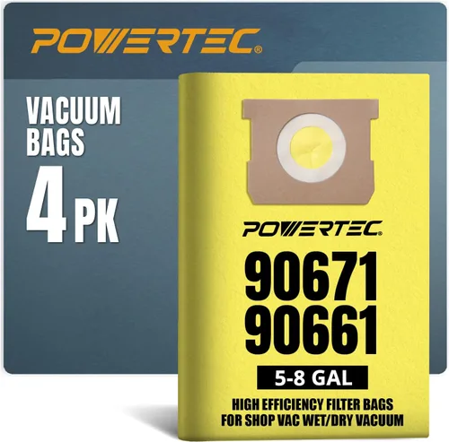 Miniatura 10 de POWERTEC 90662, 90672 - Bolsas de vacío para tienda tipo F tipo I, VF2005 / VacMaster VHBL VDBL / Craftsman CMXZVBE3877, CMXZVBE38768, repuesto
