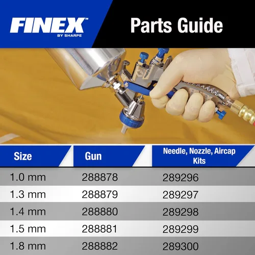 Miniatura 6 de Graco-Sharpe 288879 HVLP FX3000 pistola para rociar pintura, 1,3 mm