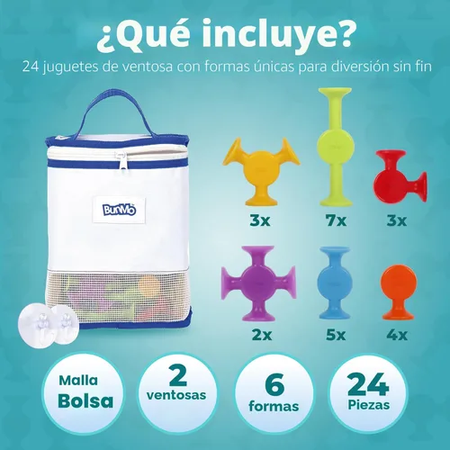 Miniatura 9 de BUNMO Juguetes de baño de succión - Conecta, construye, crea - Juguetes de baño - Horas de diversión y creatividad - Habilidades motoras finas