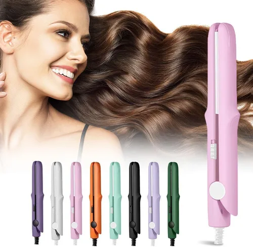 Miniatura 11 de Nueva varita rizadora y plancha plana 2026, mini rizador 2 en 1 para cabello corto, rizador de doble propósito, rizador portátil de viaje para todo