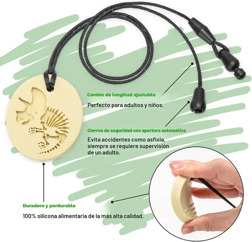Miniatura 2 de MISSLILI Collares sensoriales masticables para masticadores agresivos, masticadores de silicona para autismo, TDAH, terapia motora oral y dentición
