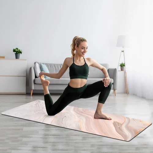 Miniatura 6 de FOLAI Esterilla de yoga extra gruesa de 6 mm - Esterilla de ejercicios antideslizante para HIIT, pilates y entrenamientos en casa con correa