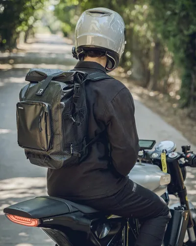 Miniatura 2 de RIDEIRON Mochila impermeable para motocicleta, bolsa seca con cierre superior enrollable para kayak, viajes, surf, canotaje, pesca, campamento Fibra