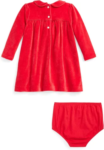 Miniatura 2 de Ralph Lauren - Conjunto de 2 piezas de vestido acampanado de terciopelo para niña