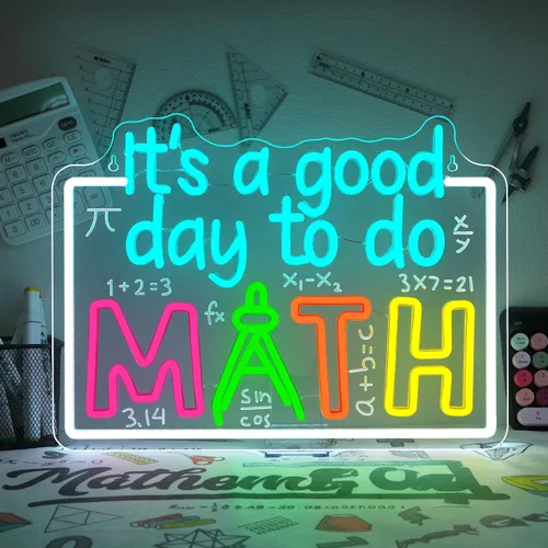 Miniatura 11 de Horseneon Señal de neón con luz LED para decoración de aula, letrero luminoso regulable, luces de neón para decoración de pared, regalos de arte
