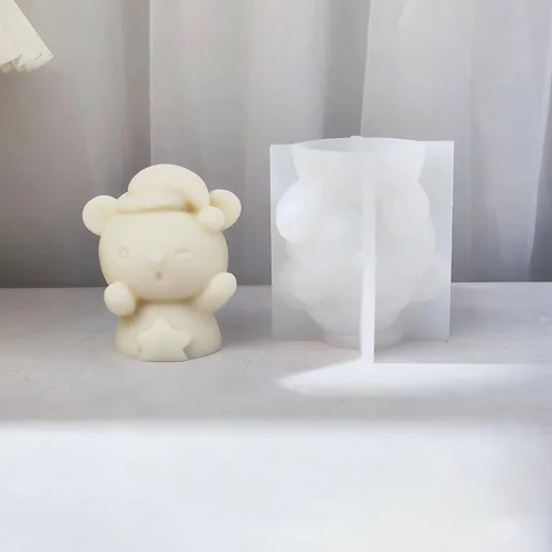 Miniatura 7 de Moldes de silicona de Navidad para velas de estrella y muñeco de nieve para suministros de fabricación de velas, resina epoxi y herramientas