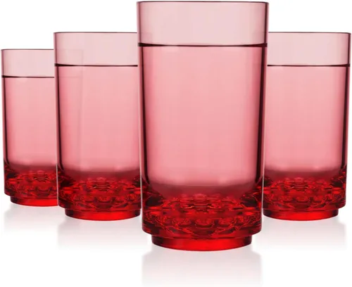 Miniatura 8 de Drinique ELT-TA-BLU-4 Elite - Vasos altos irrompibles de Tritan Highball, 14 onzas (juego de 4), color azul