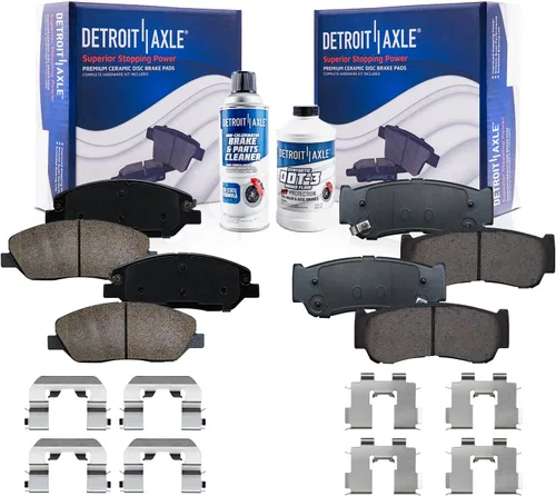 Miniatura 24 de Detroit Axle - Pastillas de Freno Delantero Izquierdo Reemplazo de Pinza de Disco para Dodge Ram 1500 Dakota Mitsubishi Raider - Juego de 3 piezas