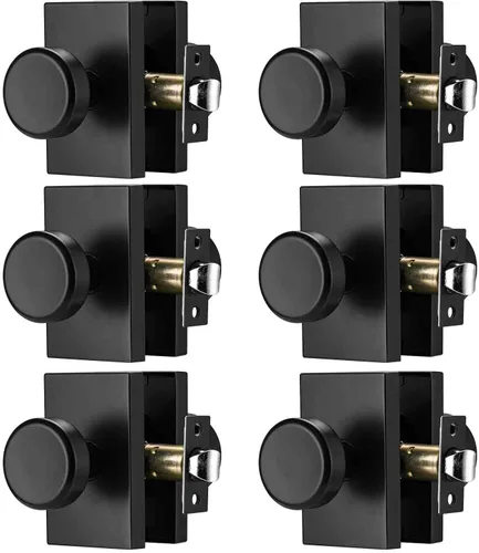 Miniatura 8 de Perillas de Puerta Negras Interiores, Manijas de Puerta Interiores para Armario, Perilla de Puerta Pismo Dummy Negro mate (matt black)