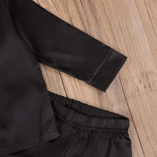 Miniatura 129 de Conjunto de pijama de manga larga con botones para niña pequeña, conjunto de ropa de dormir