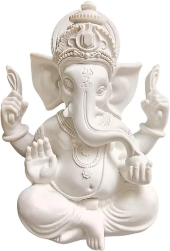 Miniatura 8 de Estatua de Dios indio, Señor Ganesha, estatua de elefante hindú, esculturas de Buda de ídolo Ganpati, regalo hindú, templo para el hogar