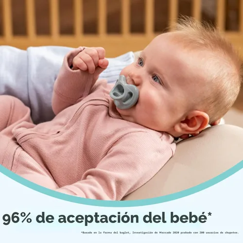 Miniatura 4 de NUK Chupete cómodo y atemporal 100% silicona, diseño de una sola pieza, sin BPA, suave para la piel del bebé, paquete de 5, para 6-18 meses Varios
