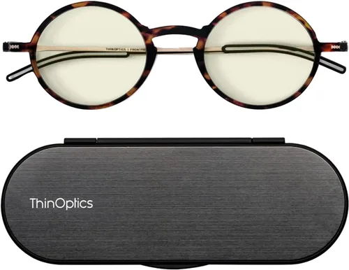 Miniatura 7 de ThinOptics Lentes de lectura unisex para adultos Manhattan Blue Light Blocker + funda Milano