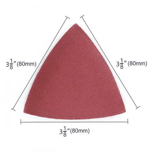 Miniatura 5 de LotFancy 180 almohadillas de lijado oscilantes, papel de lija de detalles, 40 60 80 120 180 240 grano, hojas de lijado triangulares de gancho