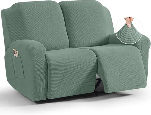 Miniatura 40 de TAOCOCO Funda reclinable de 4 piezas, funda elástica para sofá reclinable de 4 piezas, funda reclinable con 1 asiento, protector suave, fundas