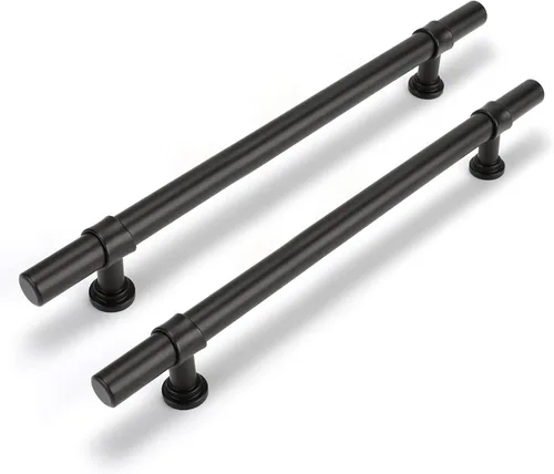 Miniatura 7 de Goldenwarm Paquete de 25 Tiradores Negros para Gabinetes de 3 Pulgadas Manijas para Gabinetes de Cocina Negras Manijas de Cajón Negras Tiradores