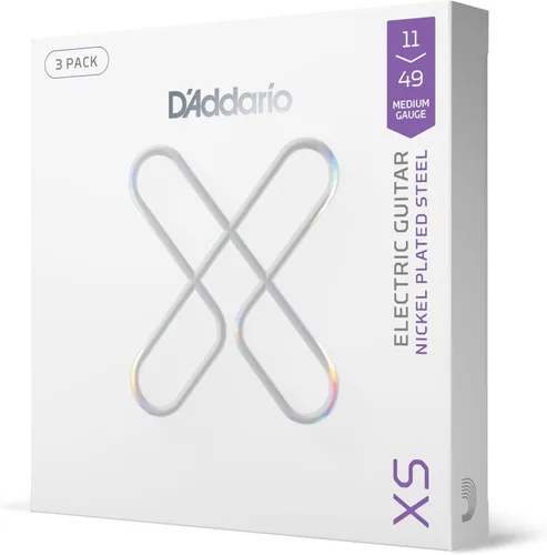Miniatura 19 de D'Addario - Cuerdas de guitarra eléctrica con revestimiento de níquel XS, XSE1156, calibre Med Top/X-Heavy Bottom 11-56, juego de 6 cuerdas, paquete
