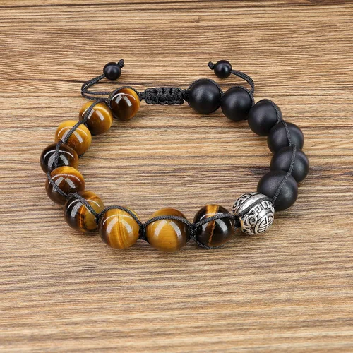Miniatura 3 de COAI 'Asia Blessing' Pulsera de plata con cuentas de ónix ojo de tigre