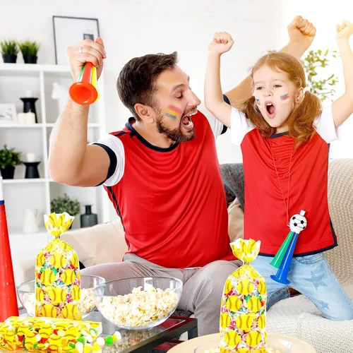 Miniatura 5 de Outus 100 bolsas de celofán de sóftbol, bolsas de regalo de sóftbol, bolsa de dulces con corbata para decoración de fiestas temáticas de deportes