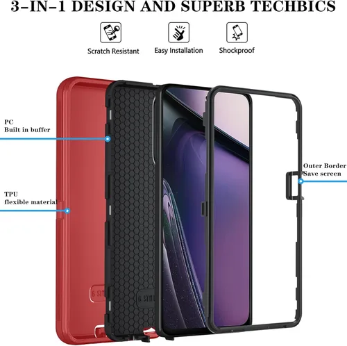 Miniatura 6 de Qinmay Funda para Motorola Moto G Stylus 5G 2024 con protector de pantalla HD, resistente, a prueba de golpes y caídas, funda de 3 capas para Moto G