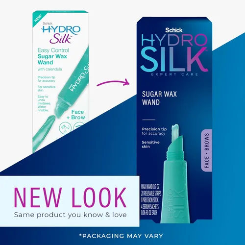 Miniatura 2 de Schick Hydro Silk - Varita de cera de azúcar Lápiz de cera de cejas, depilación facial y labial, depilatorio de depilación facial, 0.7 onzas