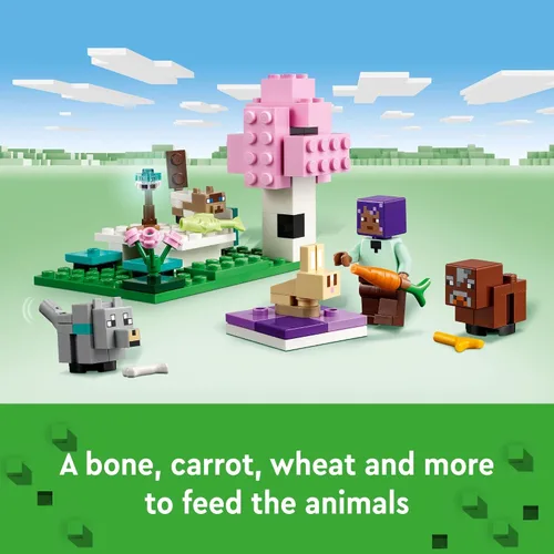Miniatura 5 de LEGO Minecraft - Juego de construcción del santuario de animales, juguete de juego para niñas y niños a partir de 7 años, regalo para jugadores