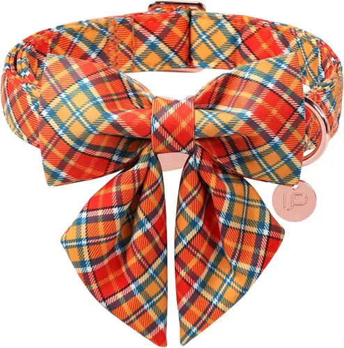 Miniatura 30 de Collar de Navidad para perro con pajarita, collar de Navidad para cachorros, hembras, machos, perros o gatos, collares con lazo con hebilla de metal