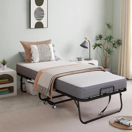Miniatura 2 de Espsilto - Cama plegable con colchón, cama enrollable de 75" x 31" para adultos, colchón plegable portátil de tamaño cuna para invitados