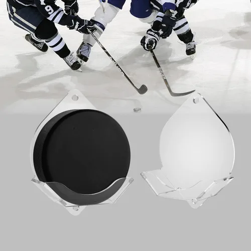 Miniatura 5 de Cosmos Soporte de pared para disco de hockey sobre hielo, 2 unidades, soporte de pared para decoración, exhibición y almacenamiento de discos